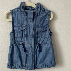 Old Navy Denim Zip Up Vest Size 2T